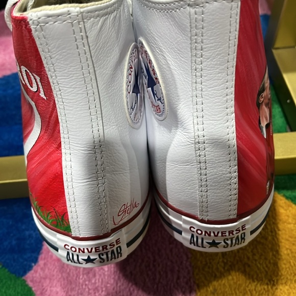 Brand new shoes custom made by my colleague Stella portrait of Eric Cantona - Picture 9 of 11